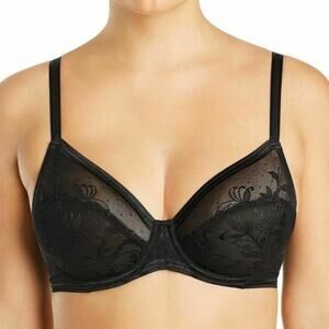 Wacoal net effect black lace balconette bra  851340 size 34D